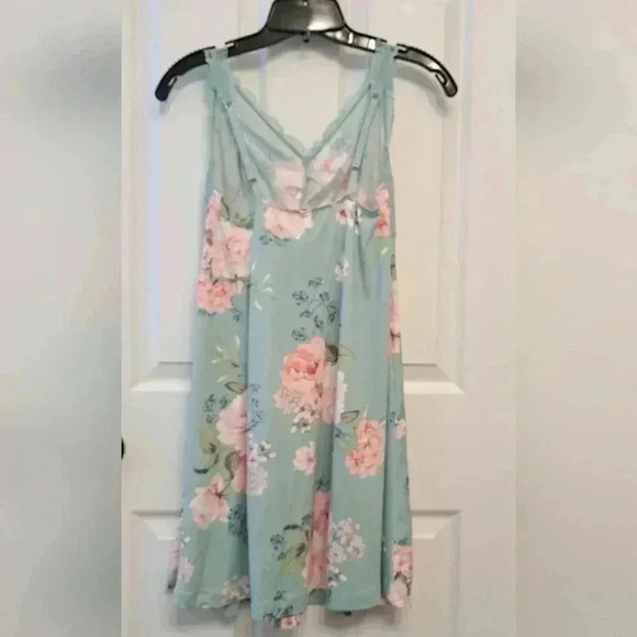 ❤️ NWOT Flora Nikrooz Green Floral Chemise Small Lace Nightie Pajama Slip - Picture 8 of 10